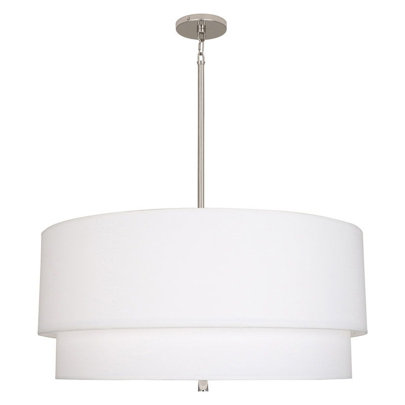 Decker 3 - Light Chandelier, Polished Nickel, Ascot White