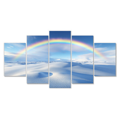 Arc-en-ciel dans le ciel arctique II - - Décoration murale arc-en-ciel - - Art mural traditionnel traditionnel diamant