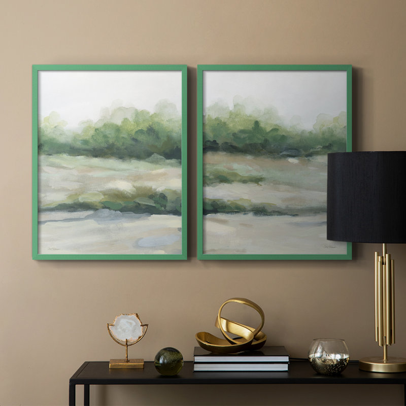 «Faded Morning I», reproduction encadrée de qualité supérieure - prête à être accrochée - aucun clou requis - aucun clou requis