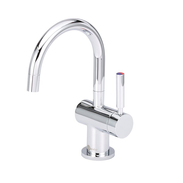 Point-of-use hot water dispenser faucets