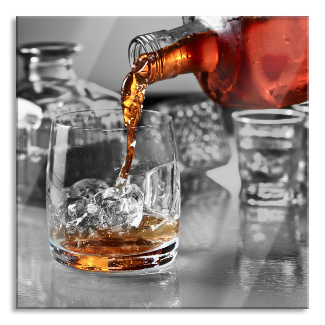 Glasbild Whiskey im Whiskeyglas