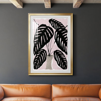 Plante en pot I - peinture encadrée