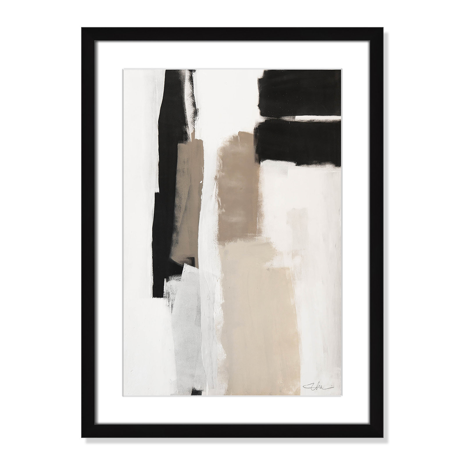 Giverny Earth Scapes II by  Print, Yes, 23" H x 17" W x 1.25" D, Black Single Picture Frame