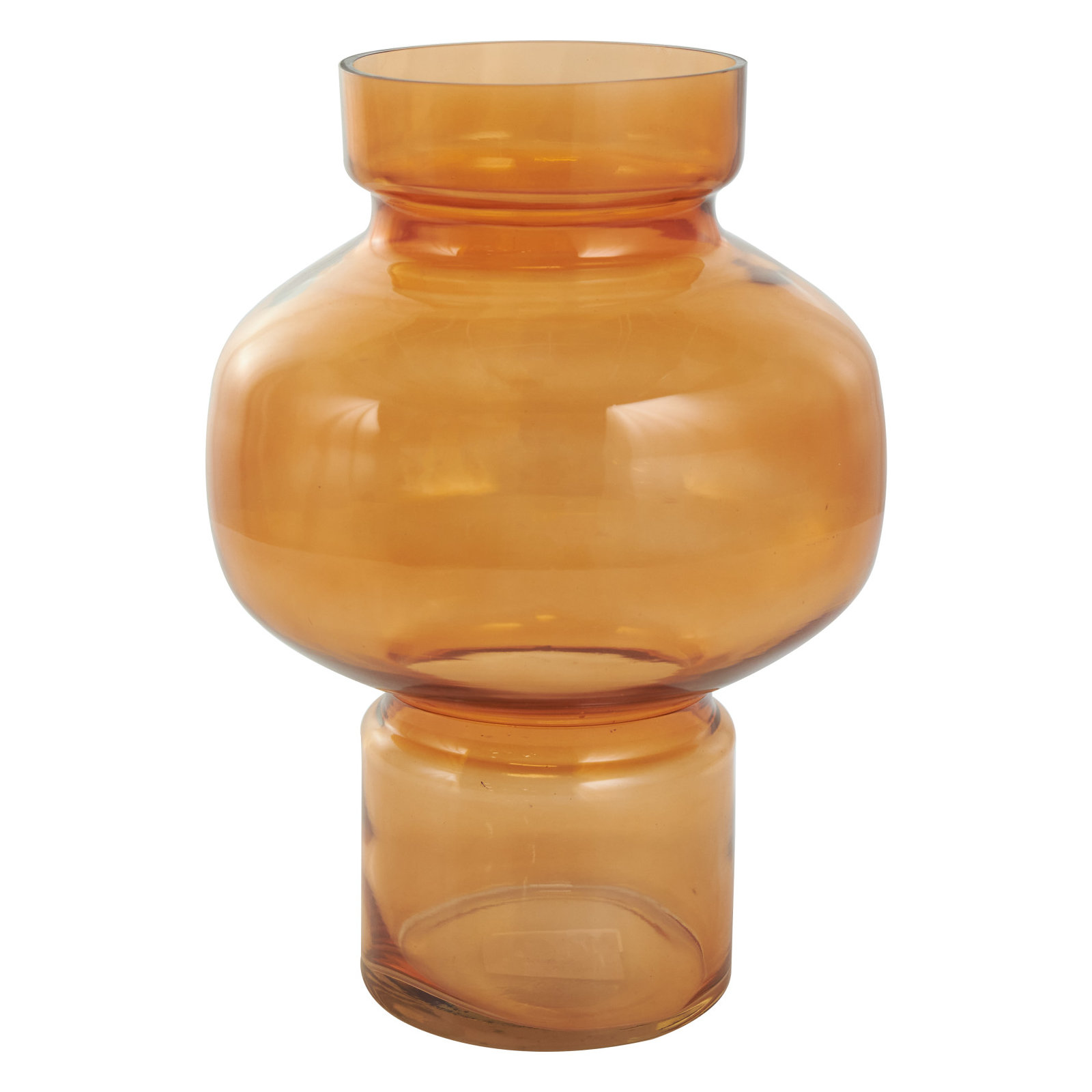 Glass Table Vase, Orange