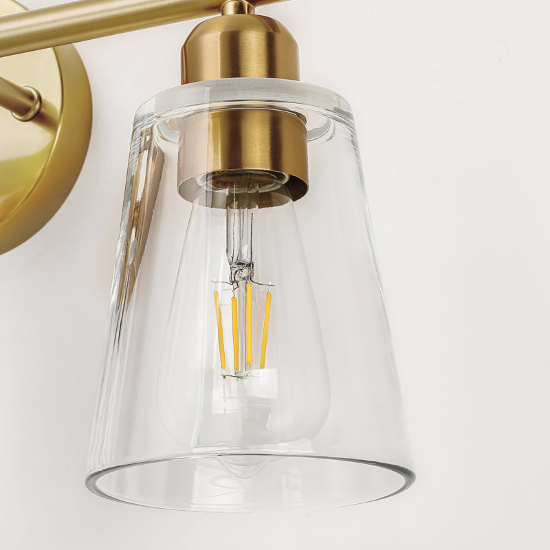 Wall Sconce, Round Tube, Antique Brass, 3 Lights