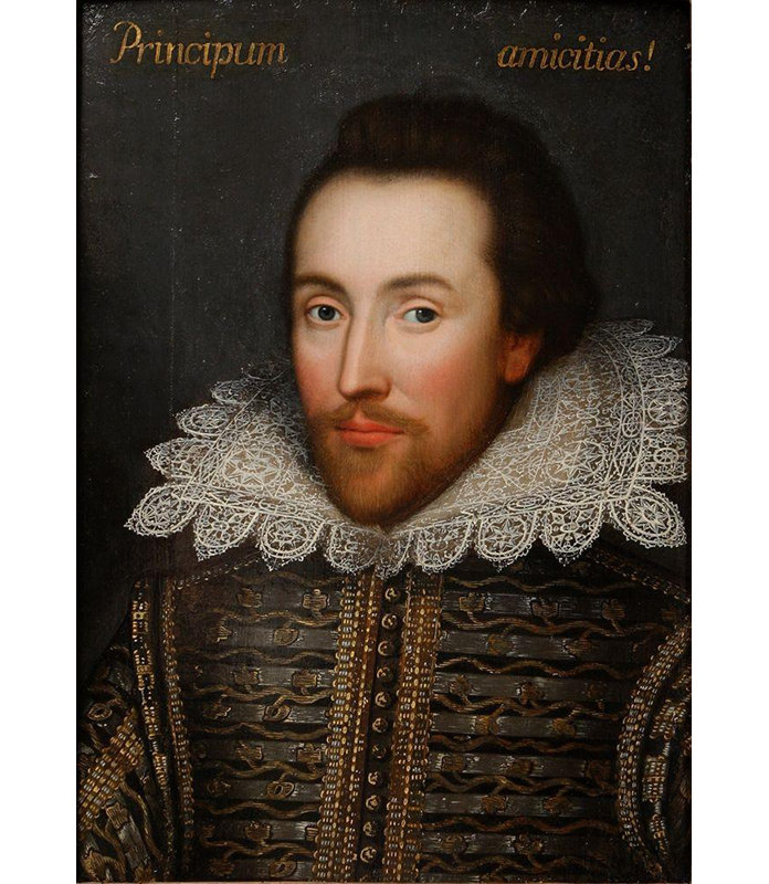 «Lark Manor ™», œuvre d'art sur toile tendue, «Cobbe portrait of Shakespeare», H 38 po x l 28 po