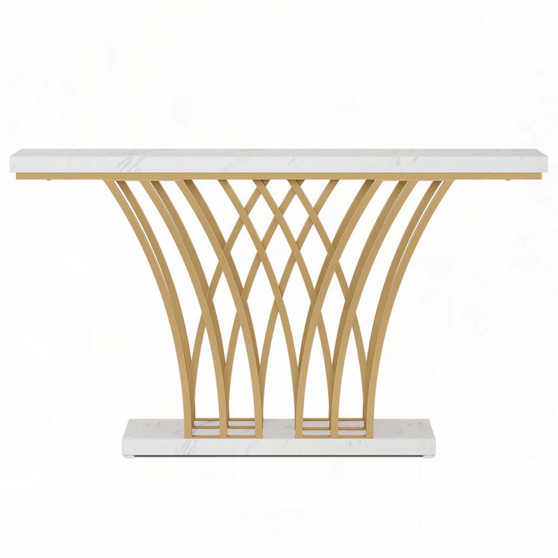Faux Marble Entryway Table  Console Table