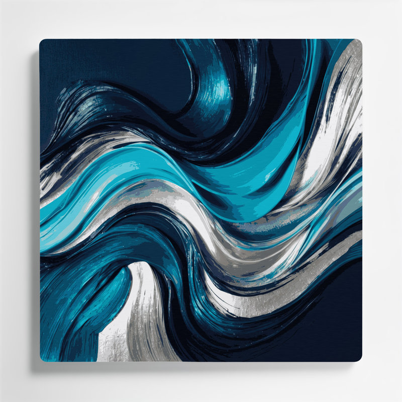 «Lyrical Abstraction 82», art mural en métal gris