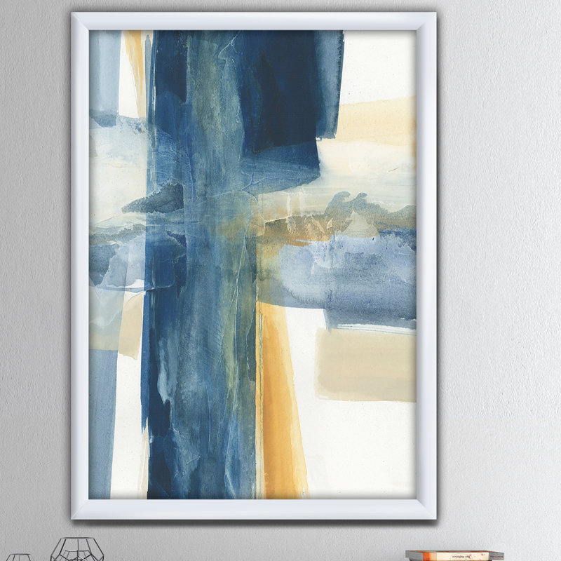 «Indigo Panel VI», reproduction sur toile encadrée, Blanc, H 46 po x l 36 po x P 1,5 po