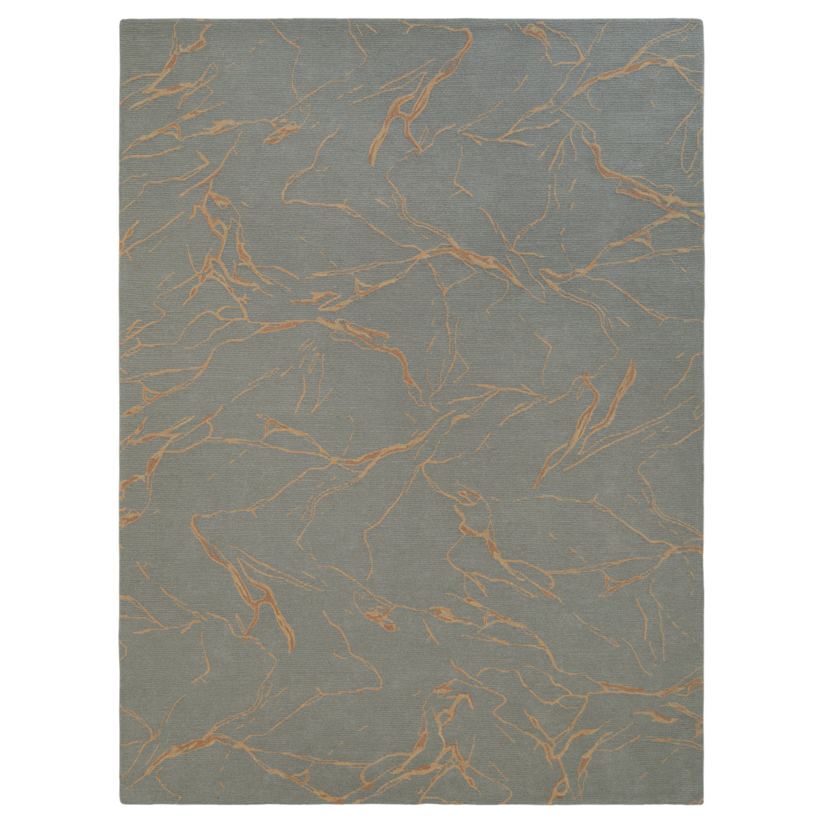 Ada Hand-Tufted Wool Abstract Area Rug, Rectangle 8'9" x 11'9", Blue