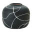 Glenlee Round Decorative Terra-Cotta Vase with Hand-painted Intersecting Lines