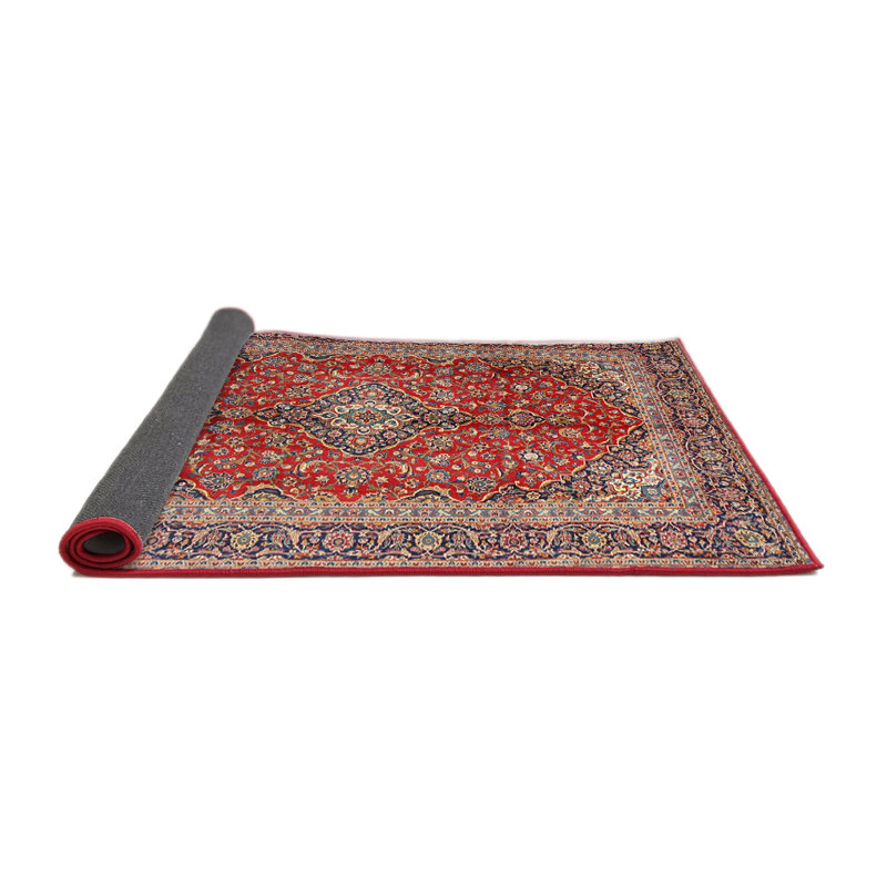 Tapis décoratif rouge de style oriental Halimah, Rond 8 pi
