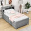Lit plateforme en bois Meydan avec 3 tiroirs et lit gigogne simple USB-1351595593-1351595594