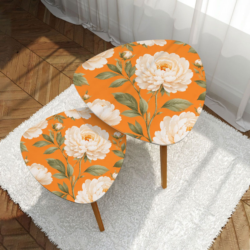 Ensemble de 2 tables basses gigognes Triangle