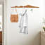 Portemanteau mural 31,5 po en noyer avec 8 crochets en laiton-95029531