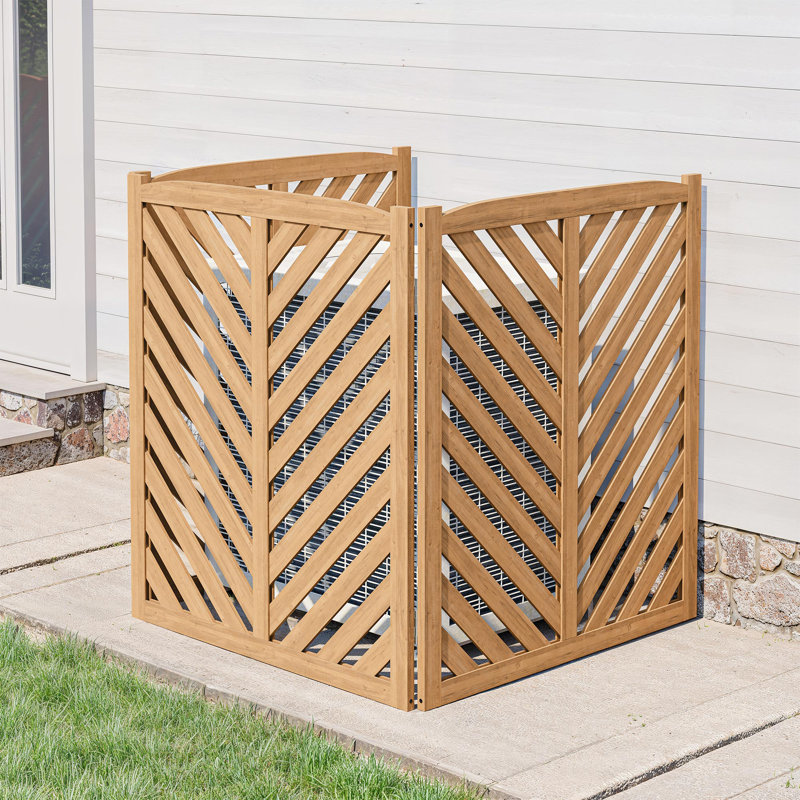 Panneaux de clôture d'intimité en bois pour l'extérieur (3 panneaux), Brun