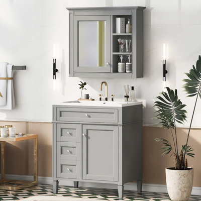 Meuble-lavabo autoportant 30 po avec tiroirs 30 po