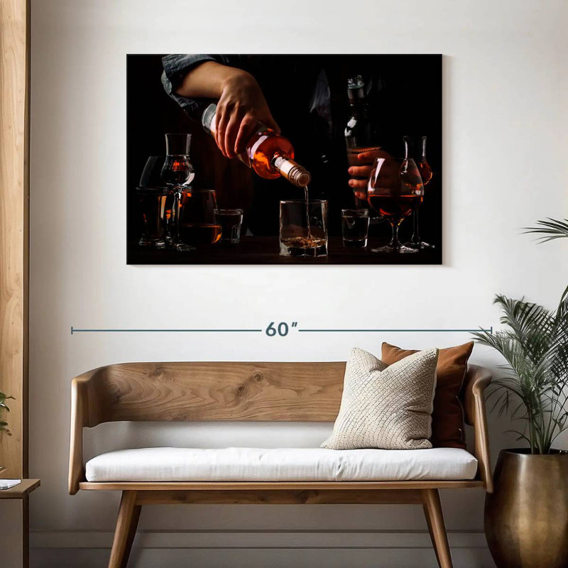 Yarlin Bartender Pouring Drinks, 30" H x 45" W