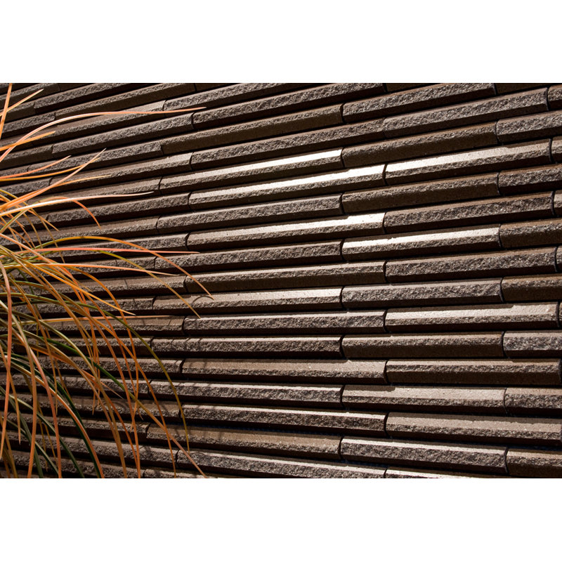 Hosowari Border 0.77" x 9" Ceramic Linear Mosaic Wall Tile, White