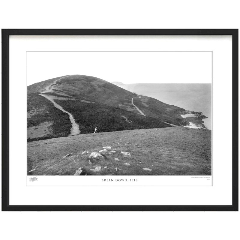 Brean Down, 1918 - Single Picture Frame Print, 40cm H x 50cm W x 2.3cm D