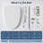 iCleaningo Smart Electric Bidet Seat for Elongated Toilets with Auto Open/Close Lid, Warm Water Wash, Heated Seat, Fast Warm Air Dryer, Remote Control & Handheld Sprayer