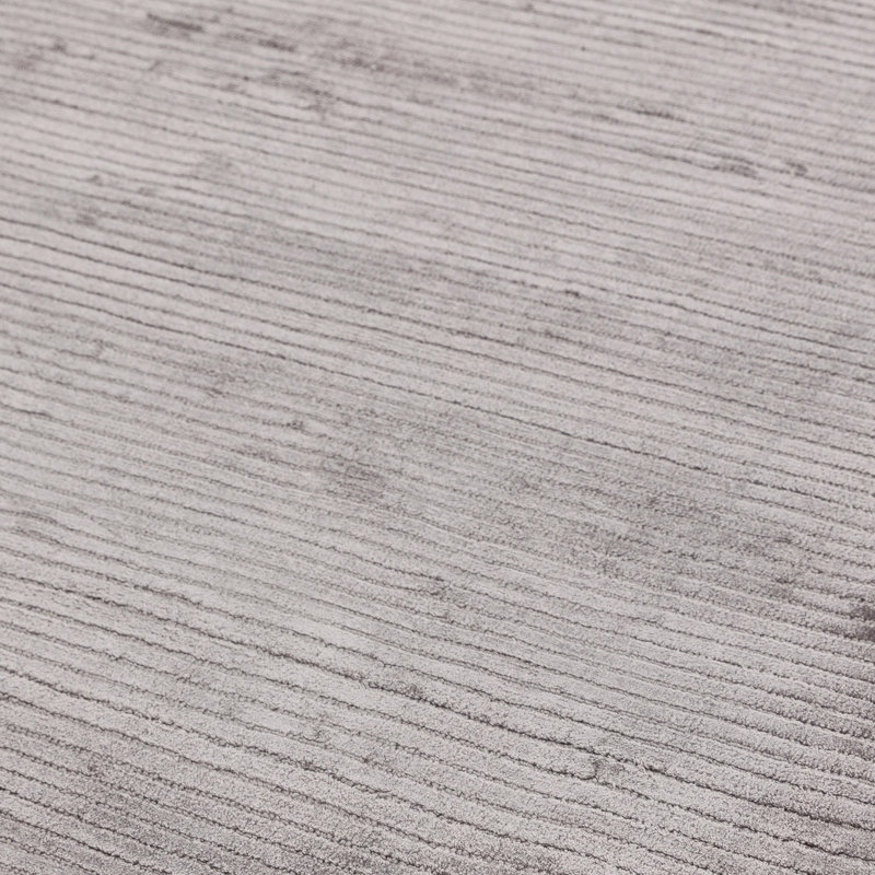 Tollette Hand-Woven Silky Silver Area Rug, Rectangle 160 x 230cm