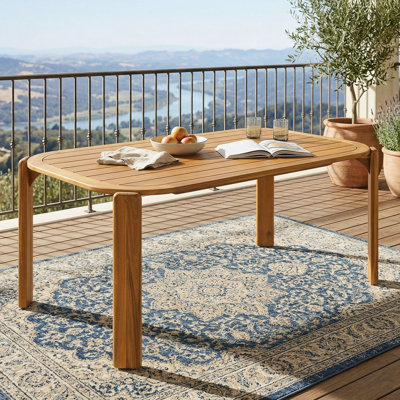 Table de salle à manger d'extérieur en bois d'acacia Kaja
