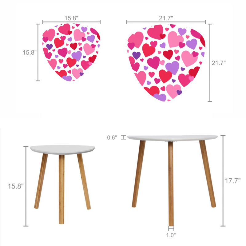 Ensemble de 2 tables basses gigognes Triangle