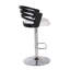 Tabouret de bar pivotant à dossier moderne en bois avec coussin-405624271
