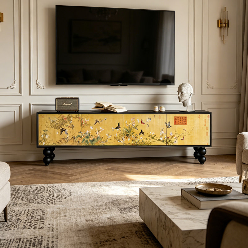 Meuble télé avec rangement Luxury, 23.62"H x 70.86"L x 15.74"W