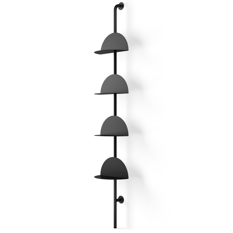 SOLIS ADJUSTABLE SHELVES 4PC, Black