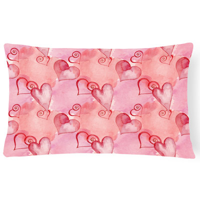  Coussin décoratif intérieur / extérieur Watercolor Hot Hearts