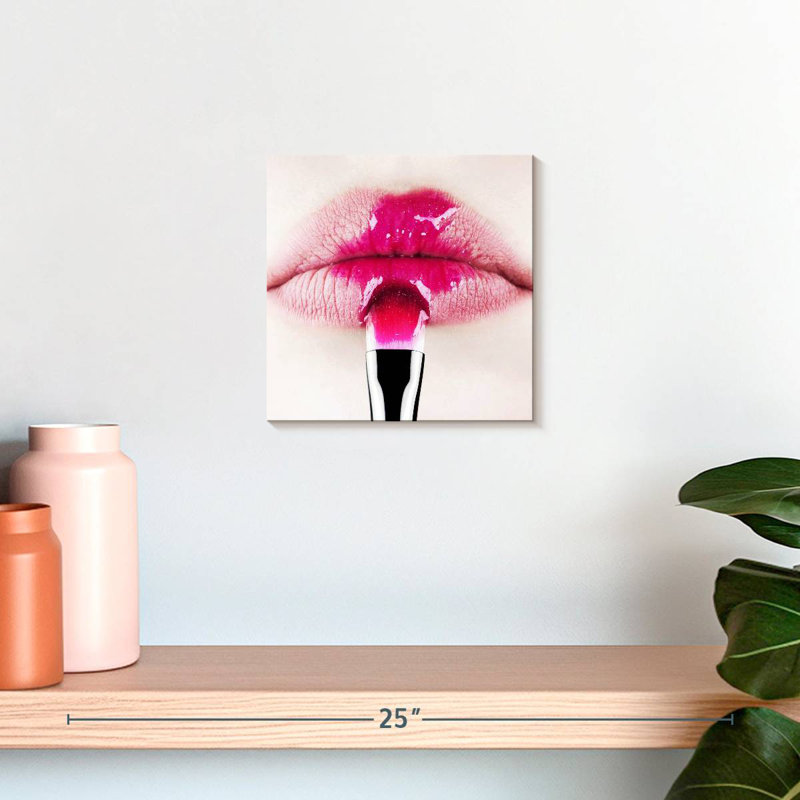 Shuttleworth Pink Glossy Lips, 10" H x 10" W