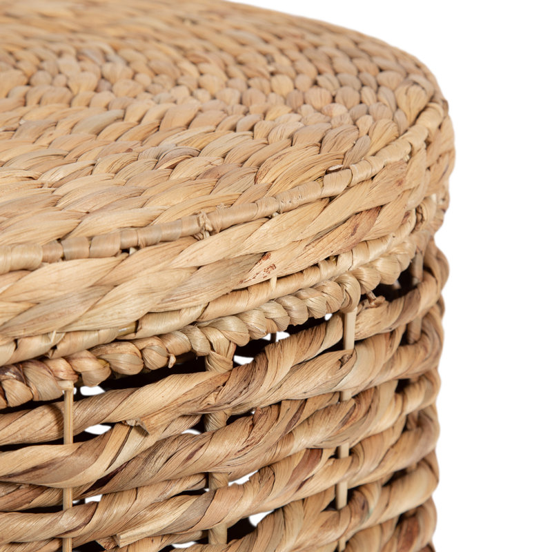 Two-Piece Rattan Side Table Set