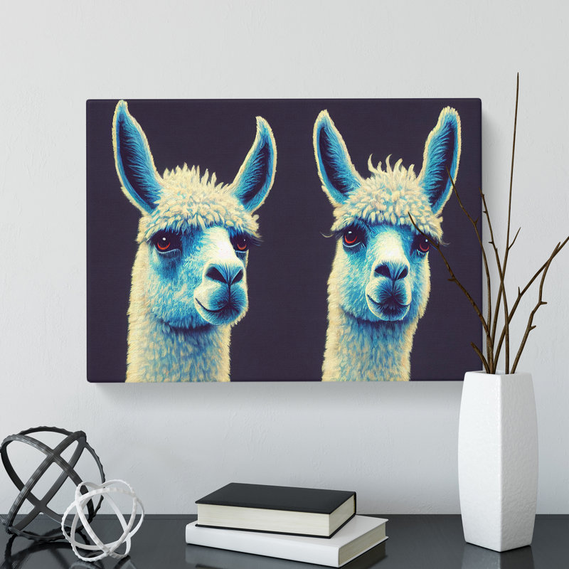 The Two Llamas Vol.1 - Wrapped Canvas, 35cm H x 50cm W x 3cm D