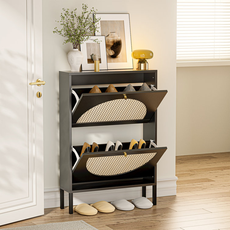 Bay Isle Home Boho Natural Rattan Shoe Storage Cabinet & Reviews