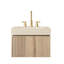 Meuble-lavabo flottant et lavabo, rangement moderne en contreplaqué de 24 pouces pour la maison