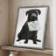 «Love and Black Labrador», reproduction encadrée - bois massif-543154267