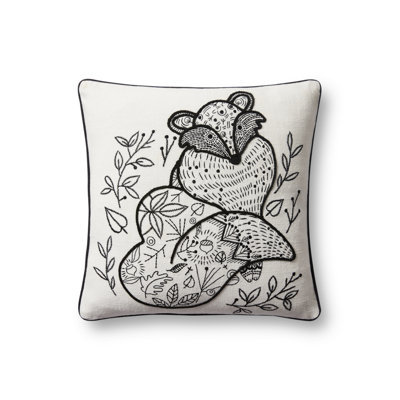 PLL0030 NOIR / NATUREL 18 po x 18 po Housse avec polyester