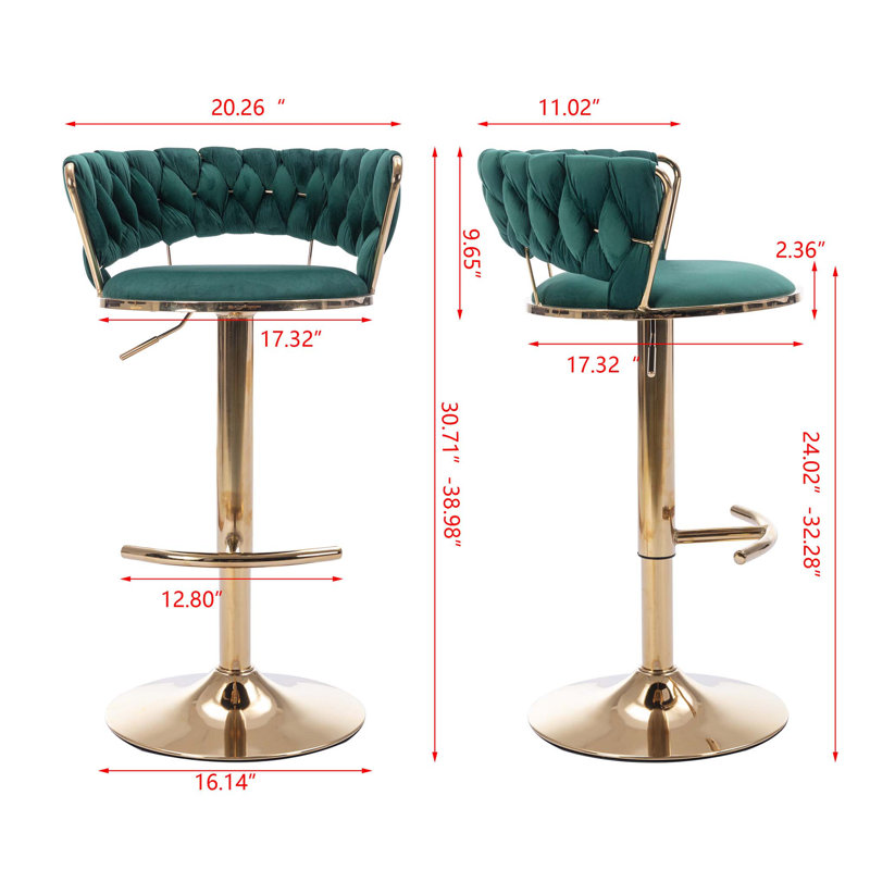 Tabouret de bar pivotant réglable Quamba