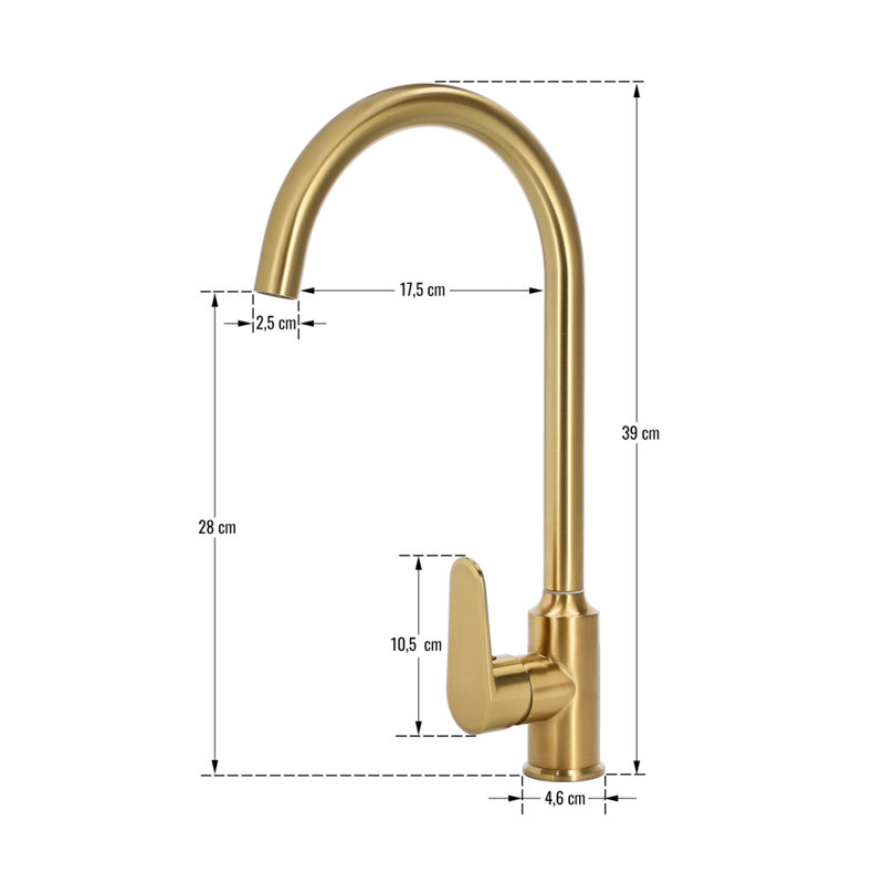 Belfry Kitchen Kitchen Faucet, Gold