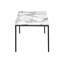 Ensemble de table, ensemble de 3 pièces, café, bout, stratifié aspect marbre blanc, contemporain, moderne