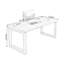 Bureau d'écriture rectangulaire en bois massif noyer-1970204444
