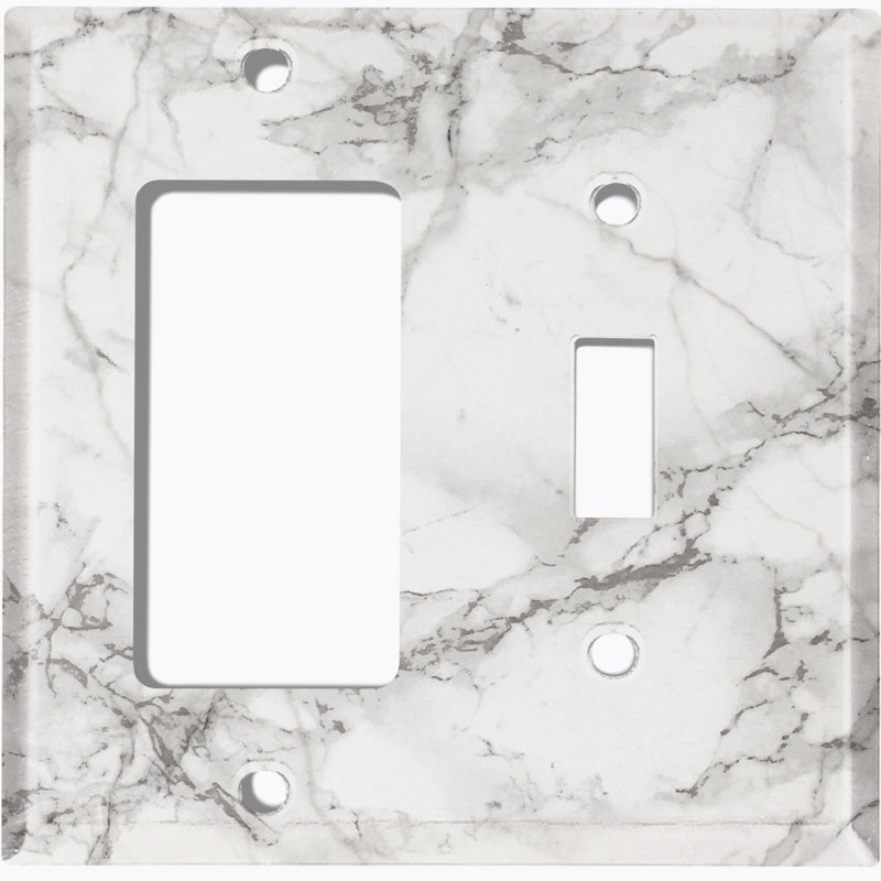 Plaque murale 2 bandes, Gris clair / Blanc