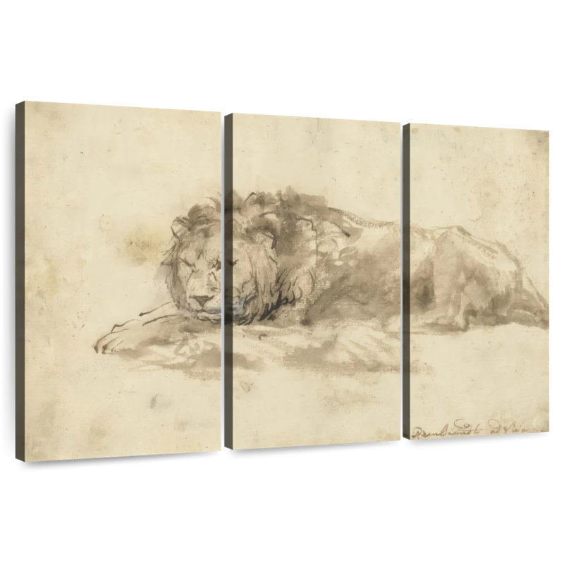 Brampt Reclining Lion, 48" H x 74" W
