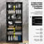 Grande armoire de rangement de grande salle de bain avec portes en acrylique et 3 cubes-558300246
