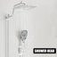 Pomme de douche à haute pression chromée 10 pouces avec bras réglable à main-120651597