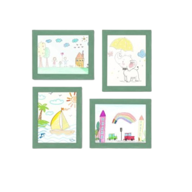 2-pack Olive Green Kids Art Frames 8.5x11