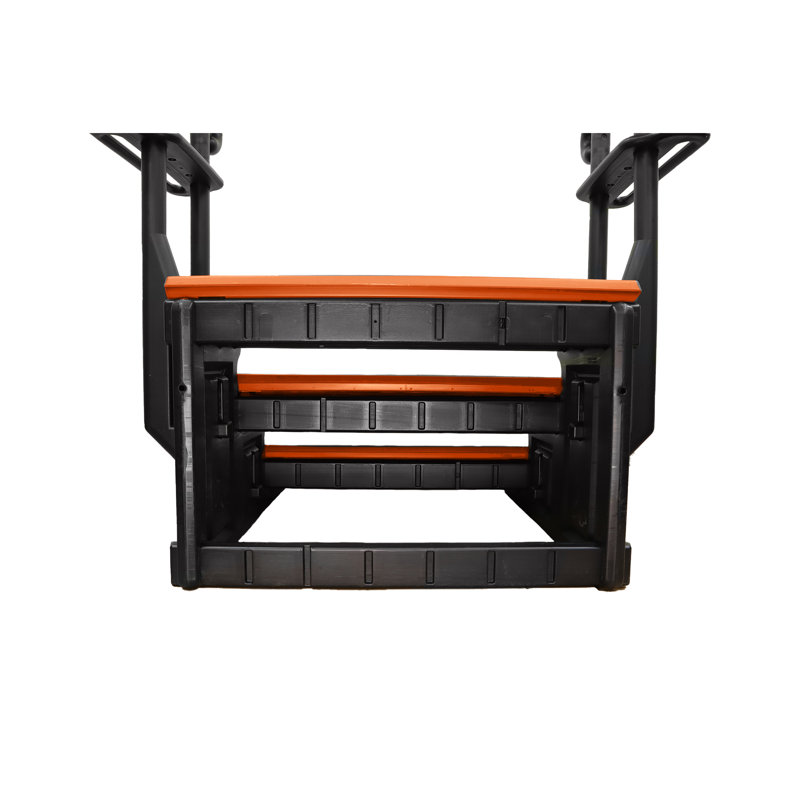 Redwood 36" 3-Tread Spa Step with Legs