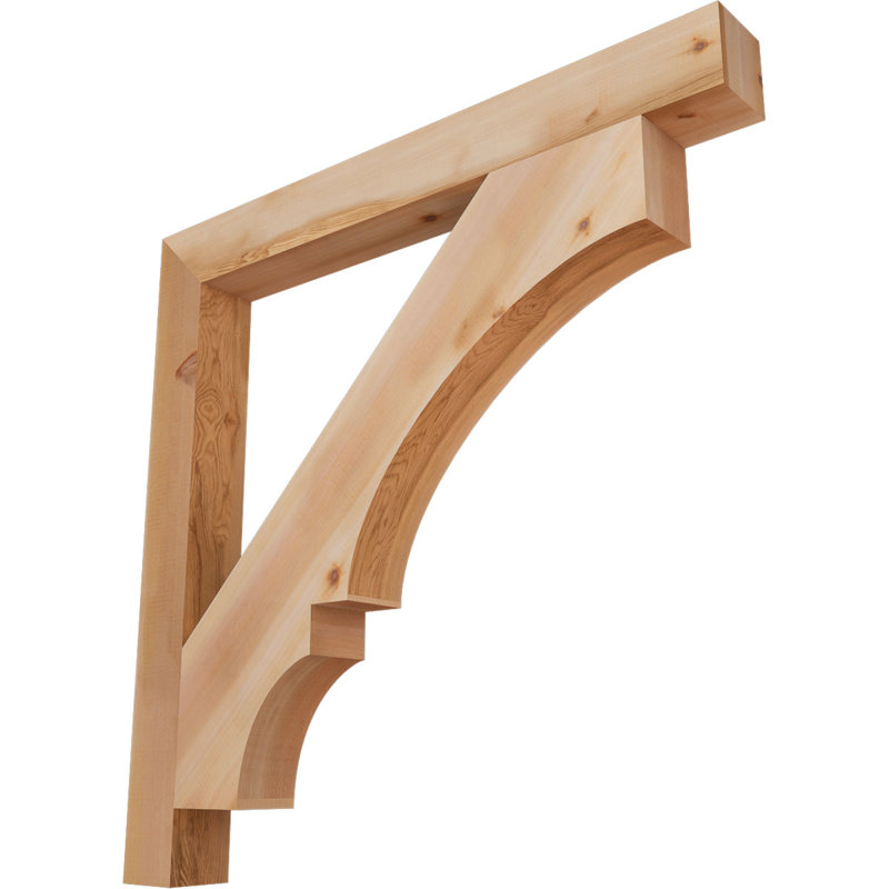 Support de bloc Balboa, L 3 1/2 po x P 38 po x H 38 po, Cèdre rouge de l'Ouest lisse